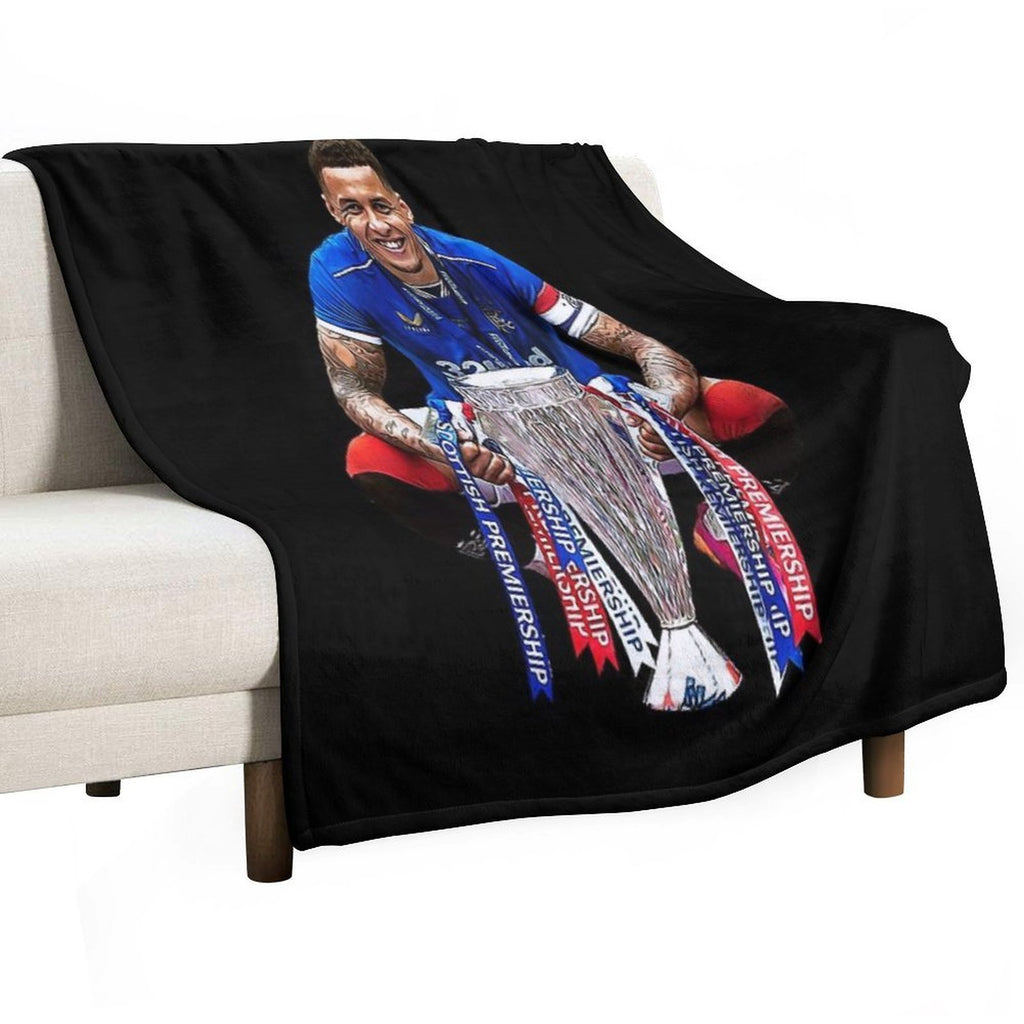 James Tavernier Celebration with Trophy Anti-pilling Throw Blanket