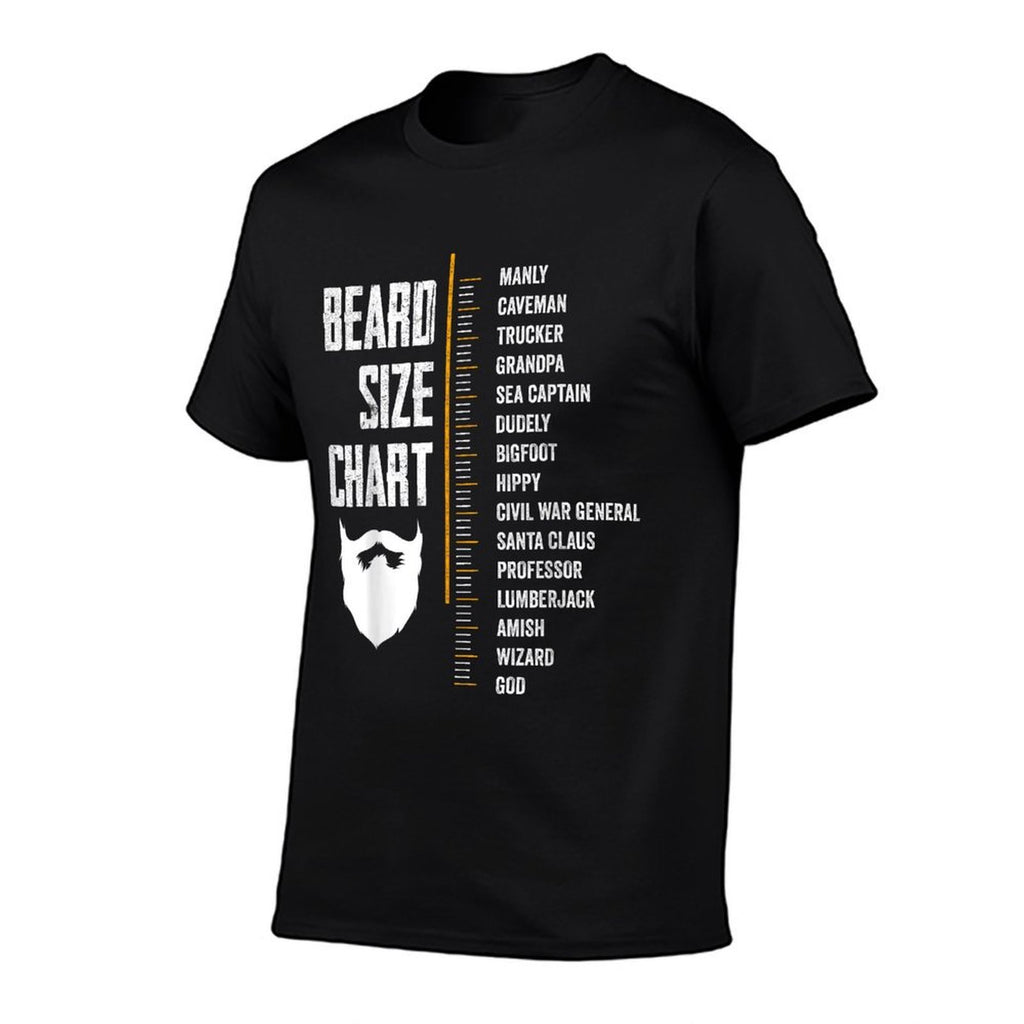 Beard Measurement Chart Beard Length Funny Growth Chart  Graphic-printed T-Shirt