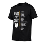 Beard Measurement Chart Beard Length Funny Growth Chart  Graphic-printed T-Shirt