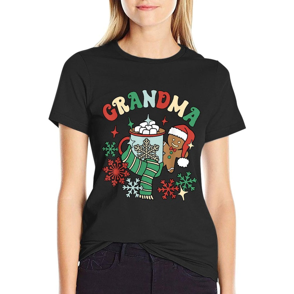 Grandma Hot Cocoa Gingerbread Matching Family Christmas  Slim-fit Cut T-Shirt