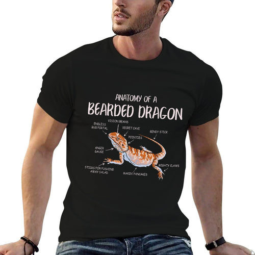 Anatomy Of A Bearded Dragon Pet Reptile Lizard Lovers Funny  Vintage-inspired T-Shirt