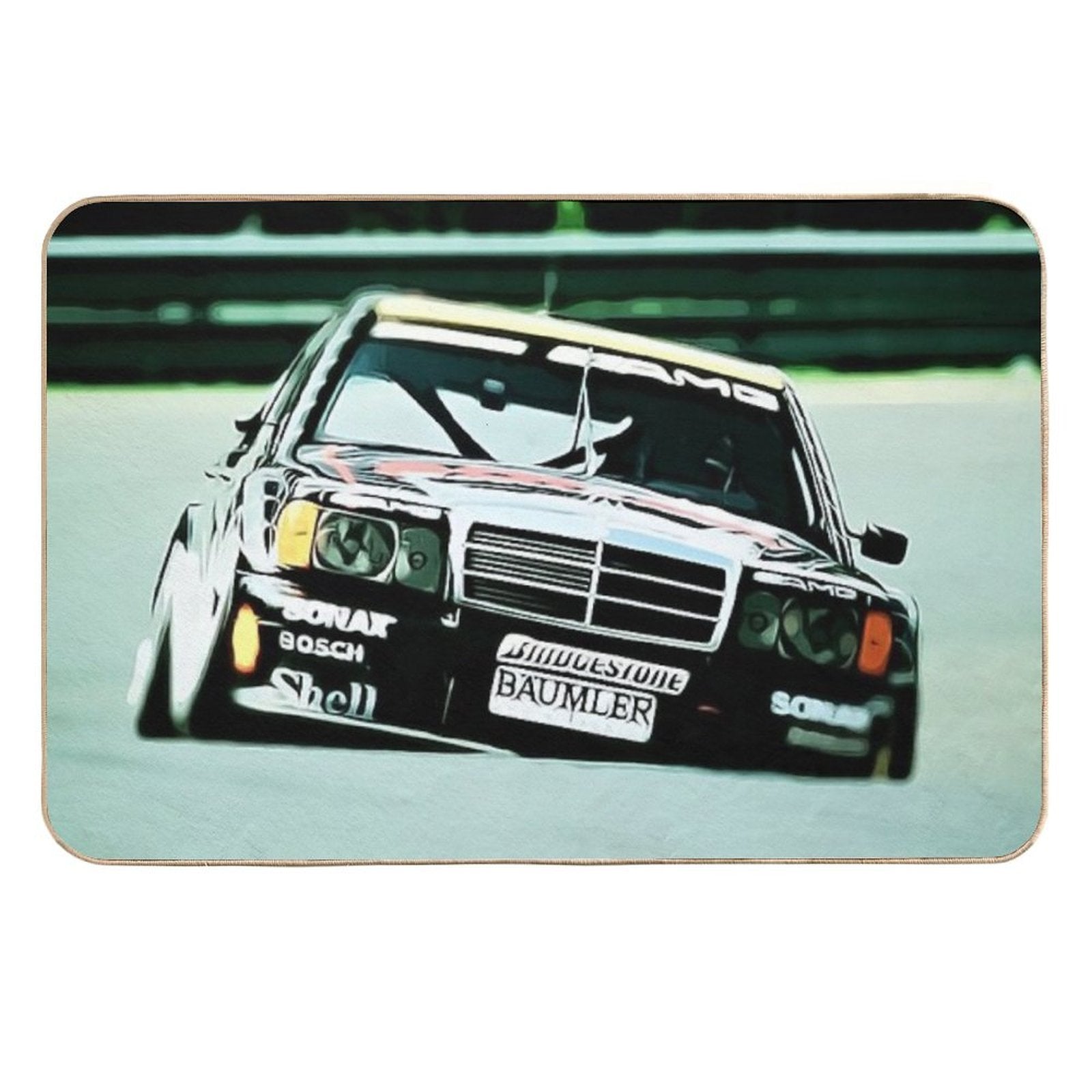 Retro DTM Car Carrousel Nordschleife Durable Bath Mat