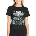 Golf Golfer Never Underastimate The Old Guy  Easy-care T-Shirt
