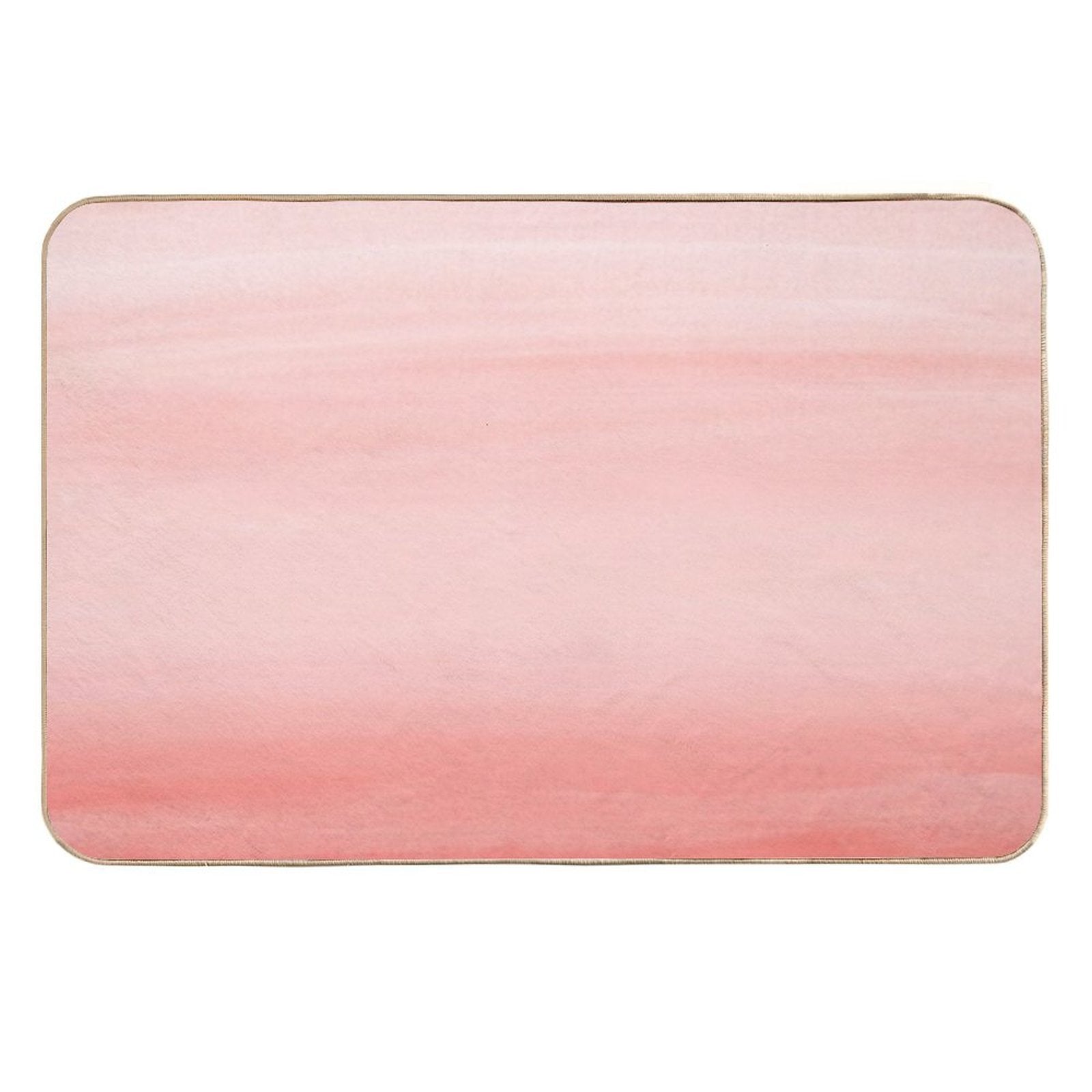 Touching Living Coral Watercolor Abstract #1 #painting #decor #art  Absorbent Bath Mat