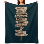 Mash Location Signpost25 Easy Care Throw Blanket