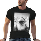 Skiing Santa Selfie Christmas  Fade-proof Color T-Shirt