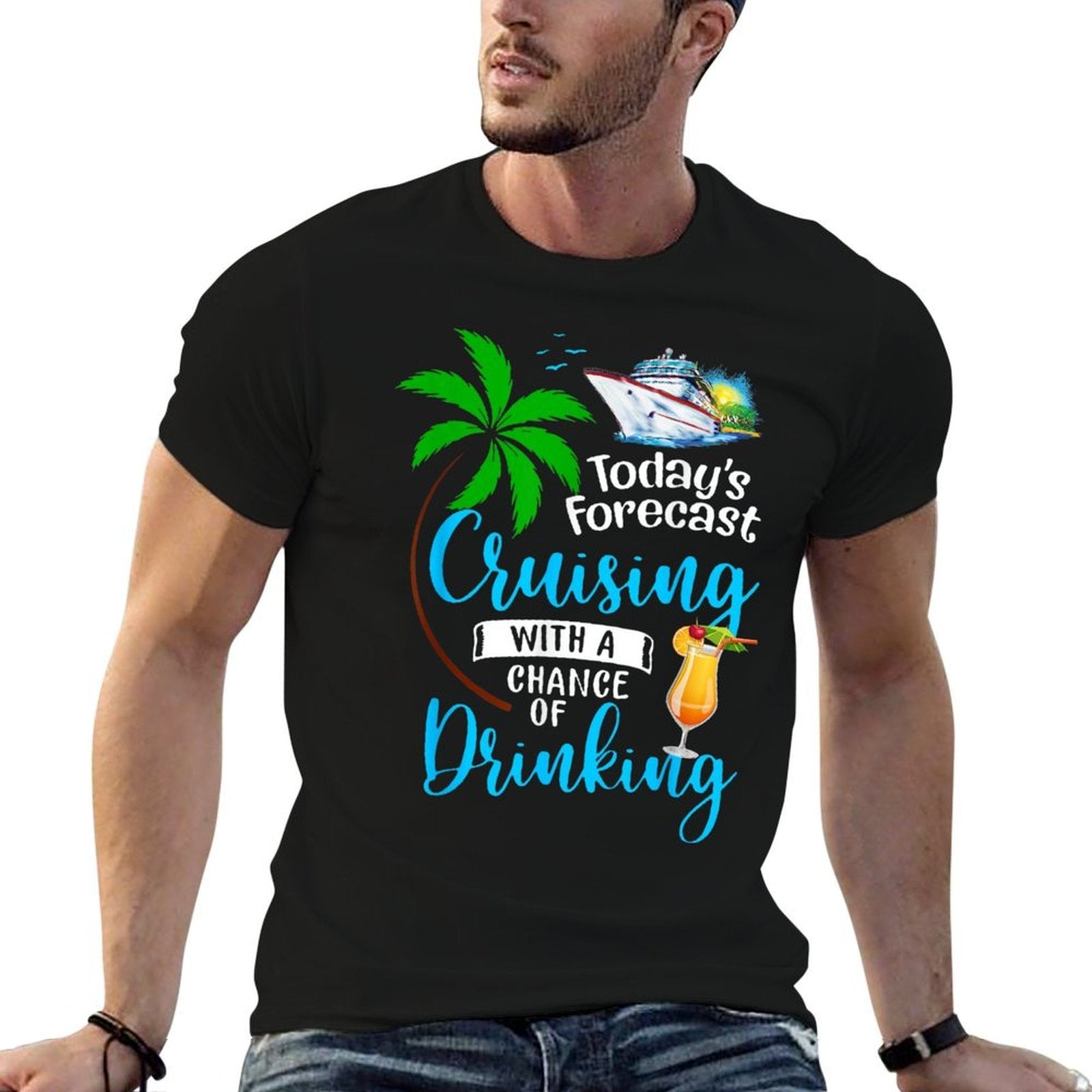 Todays Forecast Cruising with A Chance of Drinking Cruise  Moisture-wicking T-Shirt