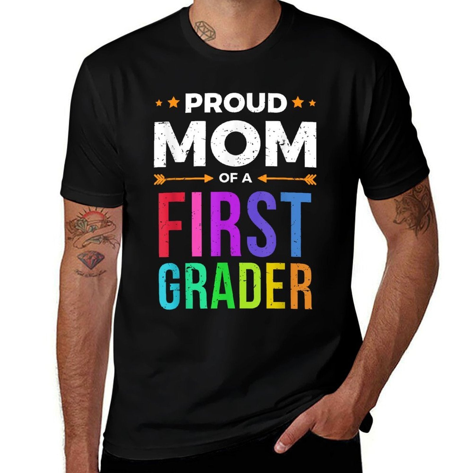 Mom Of A First Grader First Day Of School Gift  Eco-friendly Material T-Shirt