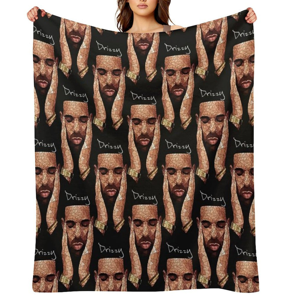 Drke Drizzy Rapper Moasiac Machine-washable Throw Blanket