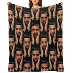 Drke Drizzy Rapper Moasiac Machine-washable Throw Blanket