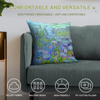 Water Lilies MoneT Soft Multiple Sizes Throw Pillow