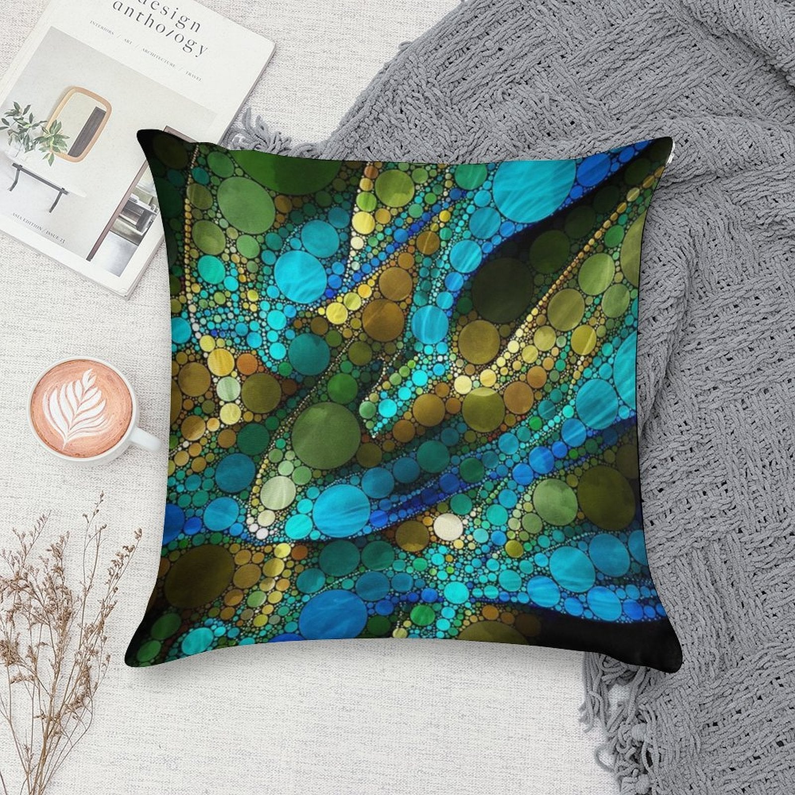 Peacock Impressions Soft Decorative Cover Throw Pillow