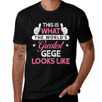 Gege Gift Worlds Greatest Gege  Heathered Texture T-Shirt
