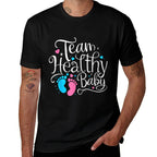 Team Healthy Baby Shower Gender Reveal Party  Graphic-printed T-Shirt