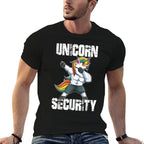 Unicorn Security Dad Mom Daughter Adult Unicorn Costume  Relaxed-fit T-Shirt