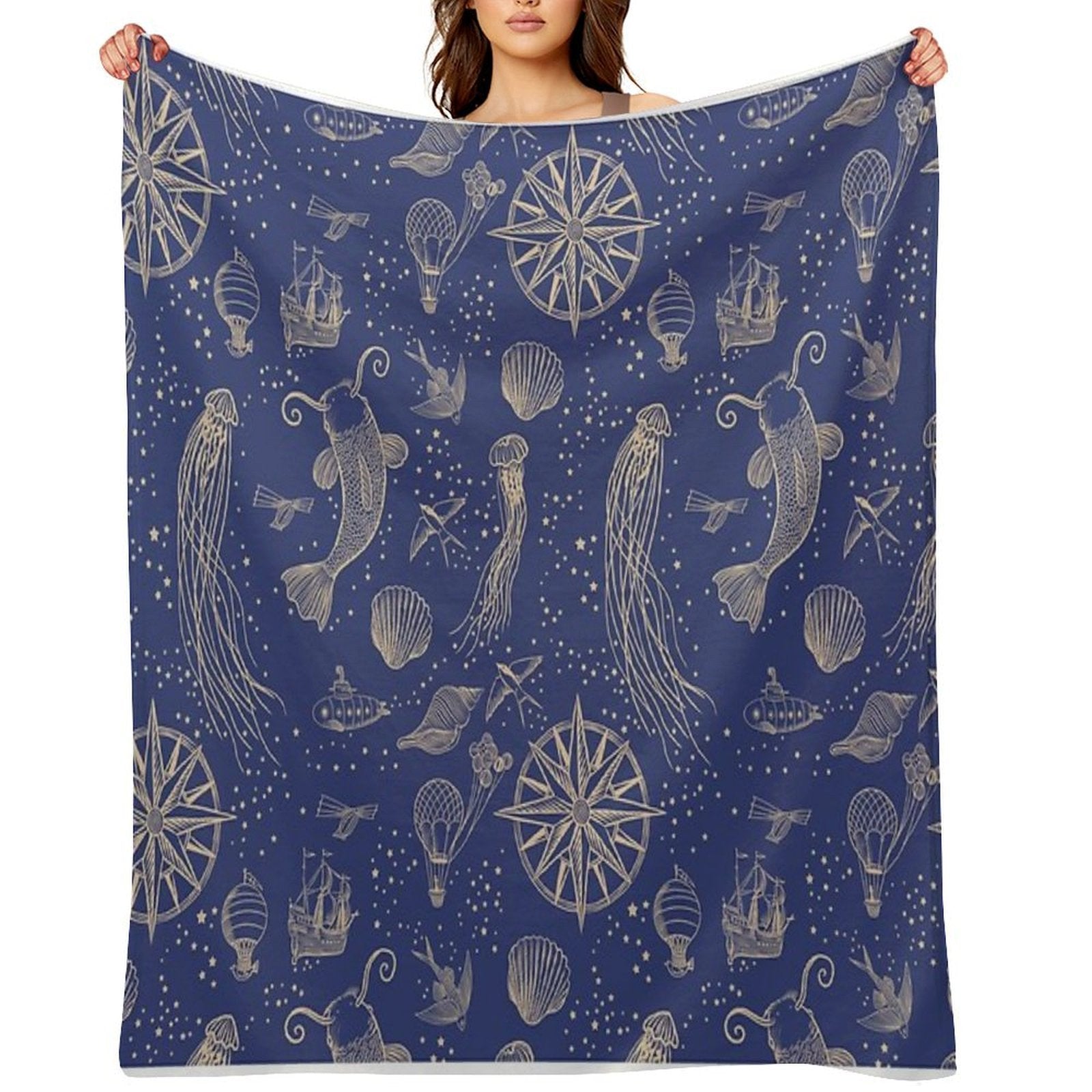 Ocean Meets Sky - Hardcase Plush Throw Blanket