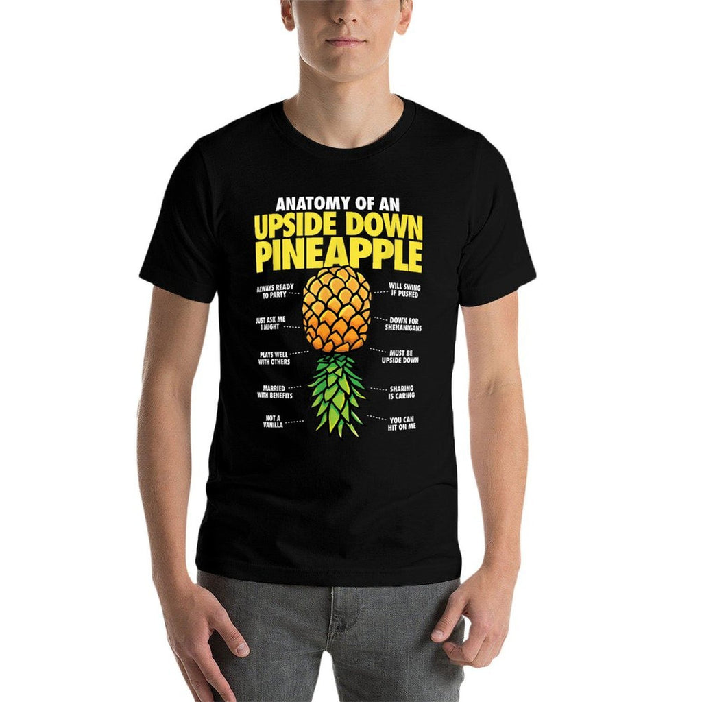 Funny Anatomy of An Upside Down Pineapple Swinger Lifestyle  Polyester Blend T-Shirt