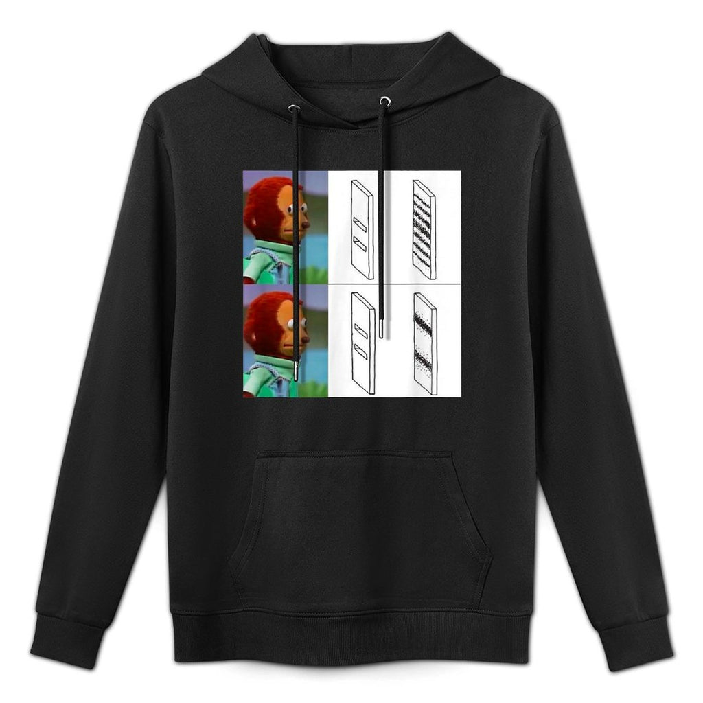 Observer Effect Meme Funny Quantum Physics Awkward Monkey Medium-Weight Fabric Hoodie