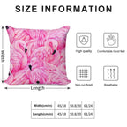 Beauty Pink Flamingo Art Soft Short Plush Fabric Throw Pillow