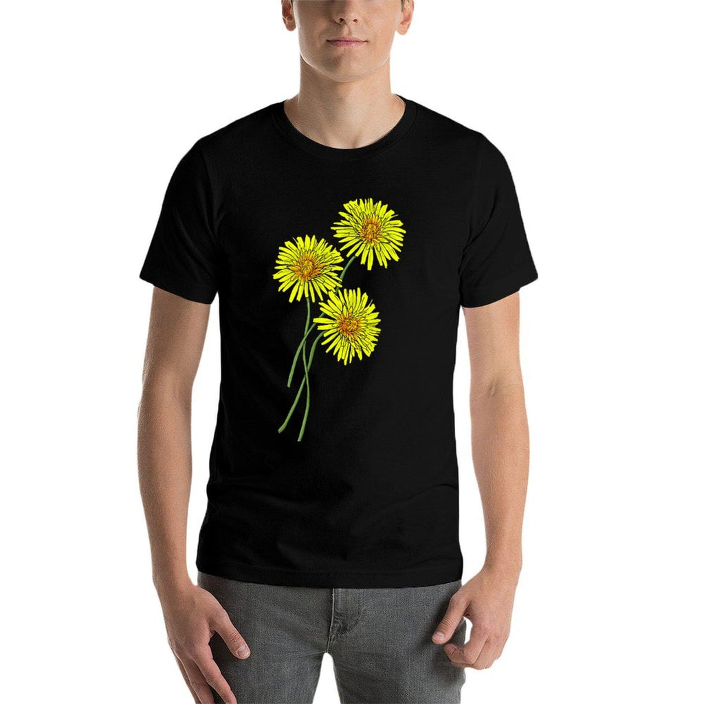 Dandelion  Thistle Bouquet Gift for Yellow Flowers Friends  Moisture-wicking T-Shirt