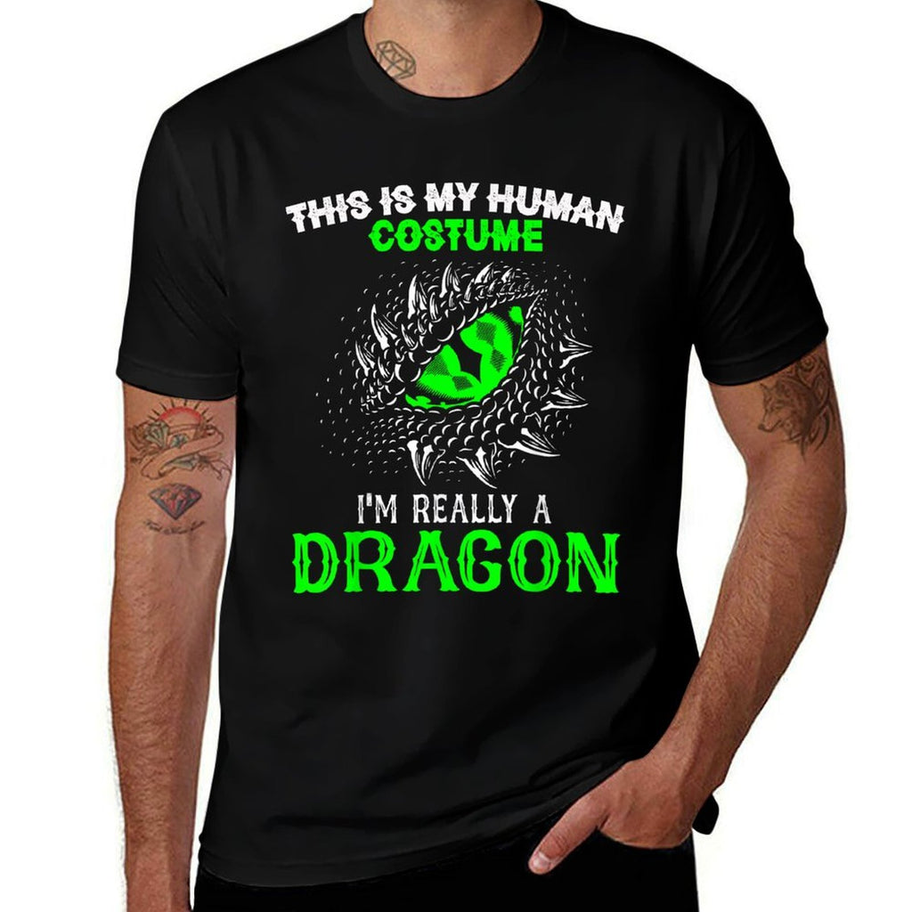 This Is My Human Costume Im Really A Dragon Halloween  Slim-fit Cut T-Shirt