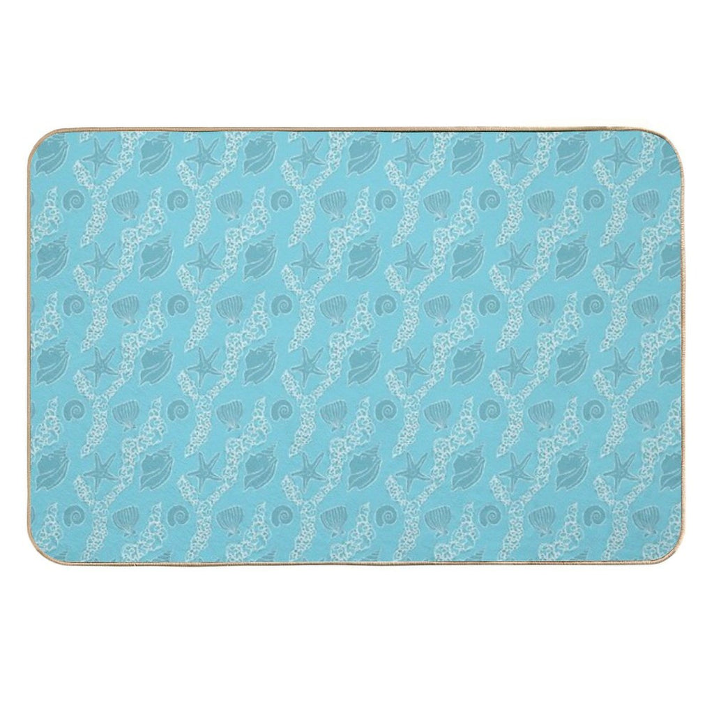 Seafoam Pattern  Repositionable Bath Mat