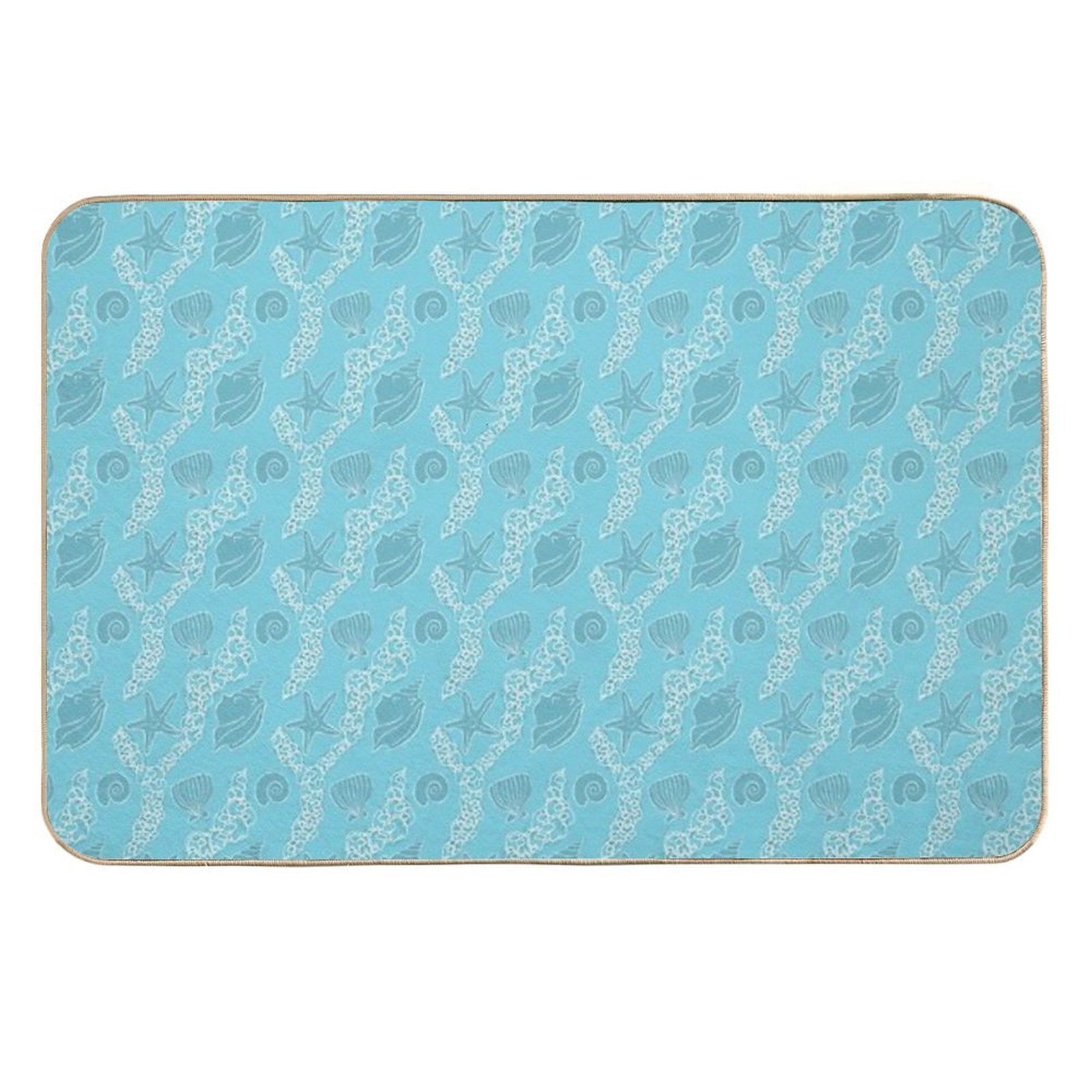 Seafoam Pattern  Repositionable Bath Mat
