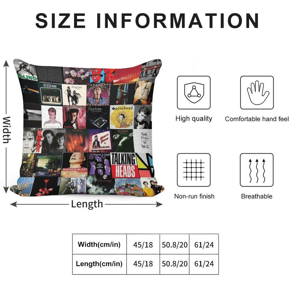 Album Art Soft Fade-Resistant Throw Pillow