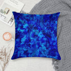Cobalt Facets Soft Washable Throw Pillow