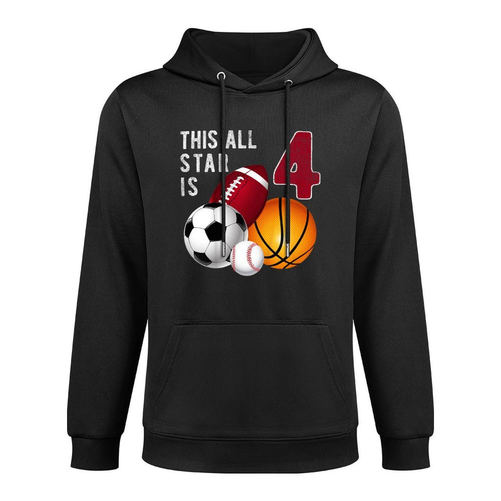 Kids This All Star Is 4 Years Old Gift For Kids Birthday All-Day Comfort Hoodie
