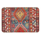 Kazak Southwest Caucasus Rug Print  Anti-Trip Bath Mat