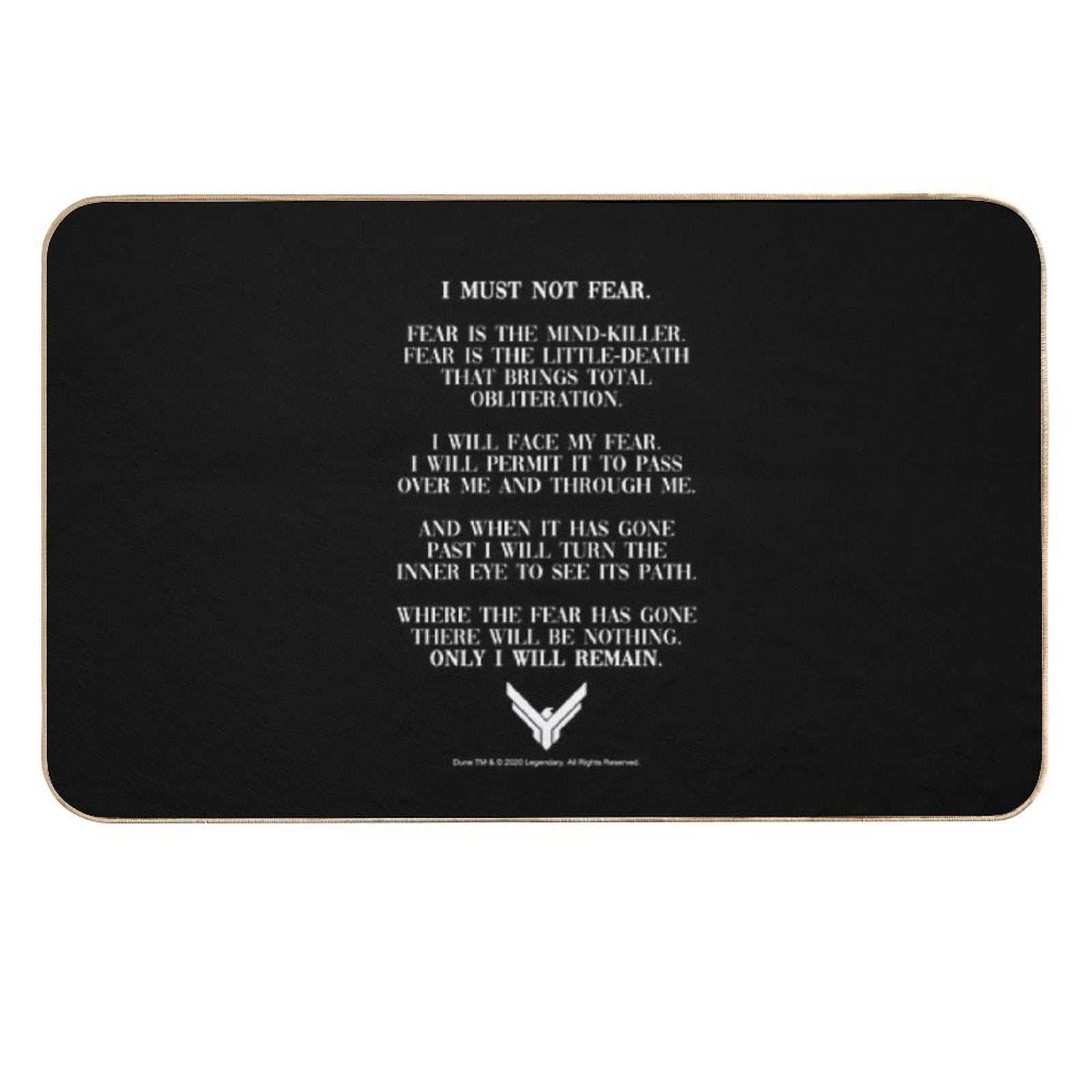 Litany Against Fear Dune 2020 Quote Durable Bath Mat