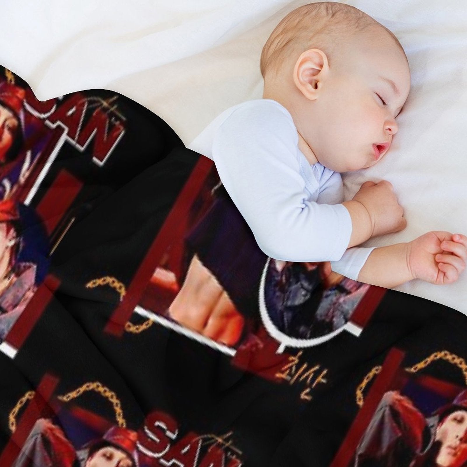 ATEEZ SAN  FIREWORKS Plush Throw Blanket