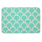 Scallop Green Durable Bath Mat