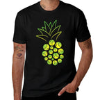 Funny Tennis Ball Pineapple For Tennis Player Gift  Rolled Sleeves T-Shirt