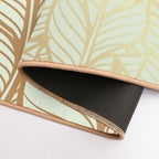 Bohemian Gold Feathers Illustration With White Shimmer  Anti-Trip Bath Mat