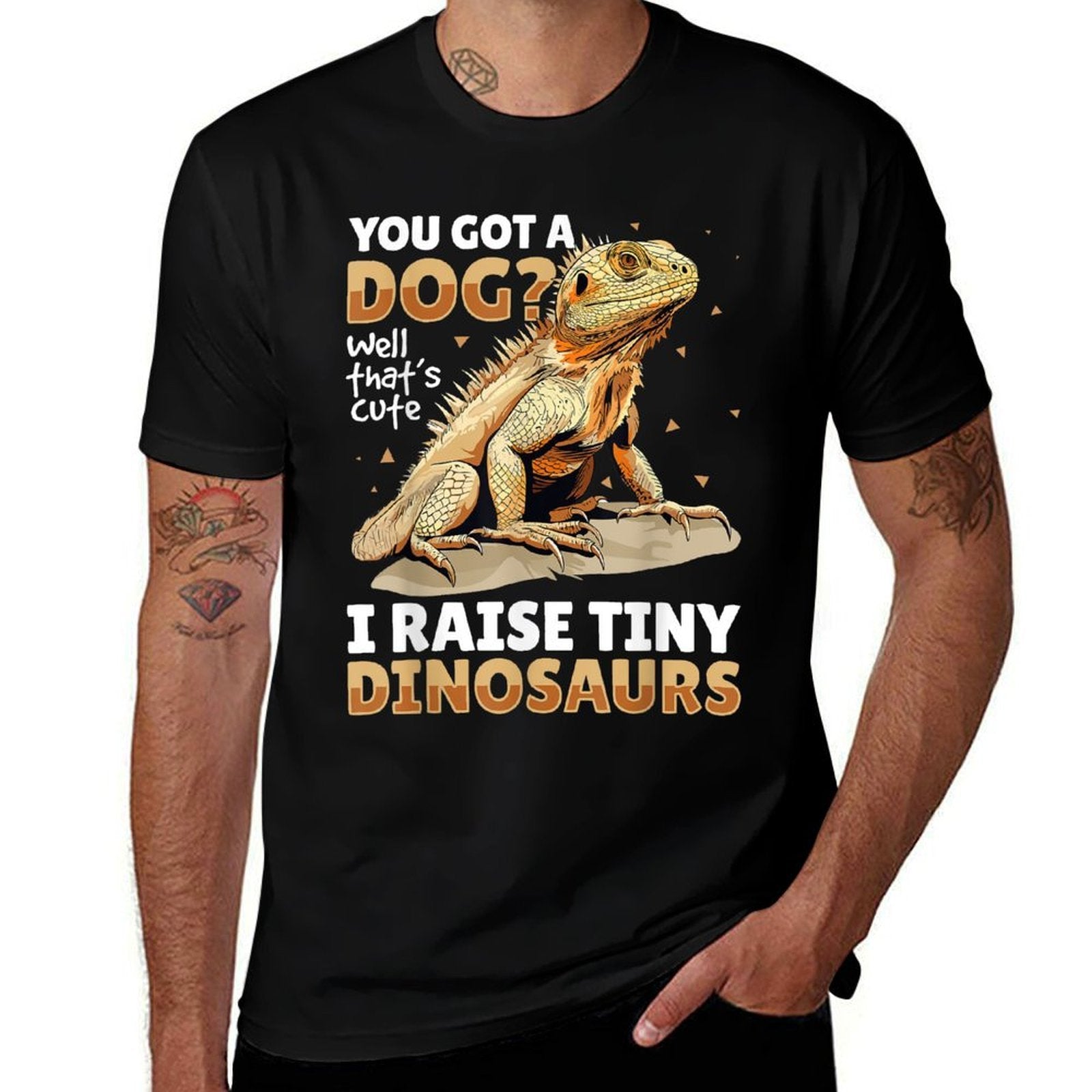Bearded Dragon Pogona Reptile - I Raise Tiny Dinosaurs  Classic T-Shirt