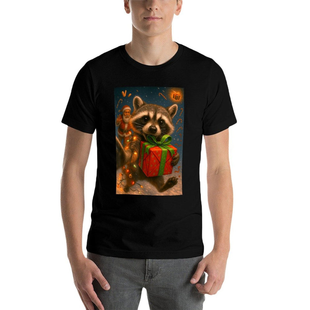 Funny Raccoon Christmas - Selfie Santa Xmas  Vintage-inspired T-Shirt