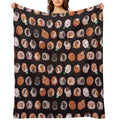 Guinea Pig Day - Dark Machine-washable Throw Blanket