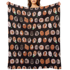 Guinea Pig Day - Dark Machine-washable Throw Blanket
