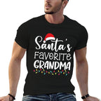 Santas Favorite Grandma Ugly Sweater Christmas Funny  Moisture-wicking T-Shirt