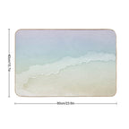 Desert Sunset Abstract Watercolor Painting - Rainbow Sorbet + Snow  Dirt-Trapping Bath Mat