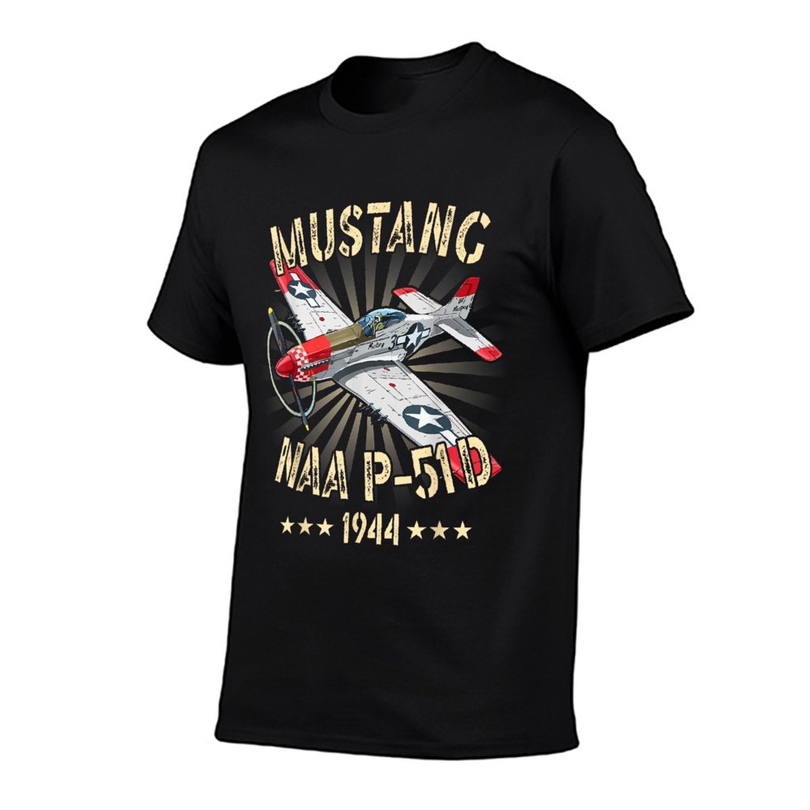P-51D Mustang Vintage North American P-51D Fighter Warbirds  Durable T-Shirt
