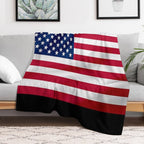 United States Flag Sustainable Throw Blanket