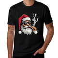 Cool Santa Smoking Cigar Funny Holiday Christmas Design  Odor-resistant T-Shirt