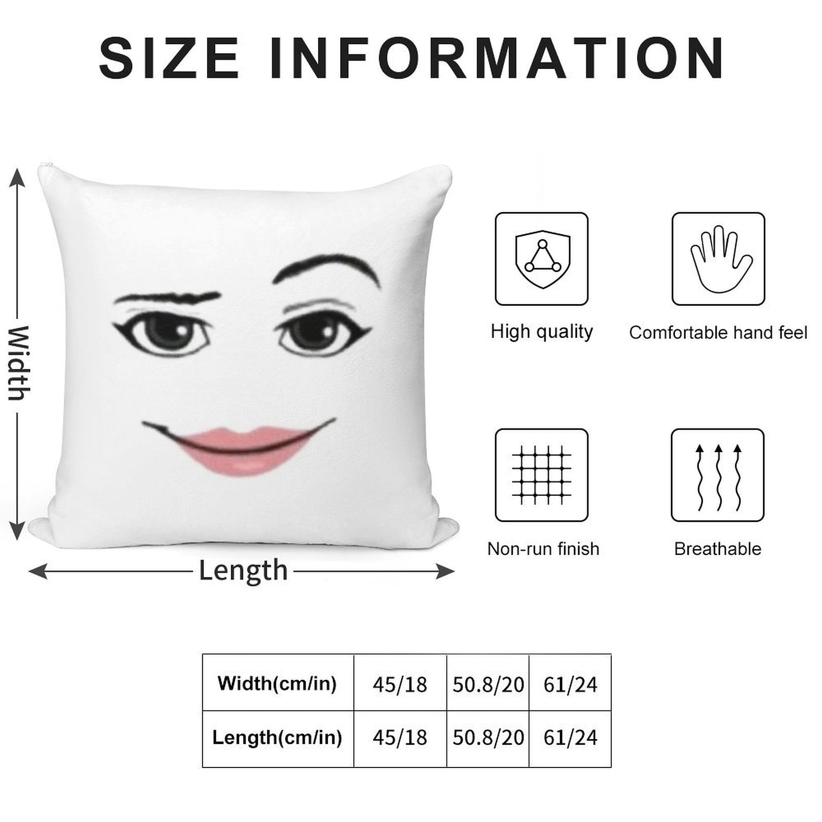 Susssy Soft Shrink-Resistant Throw Pillow
