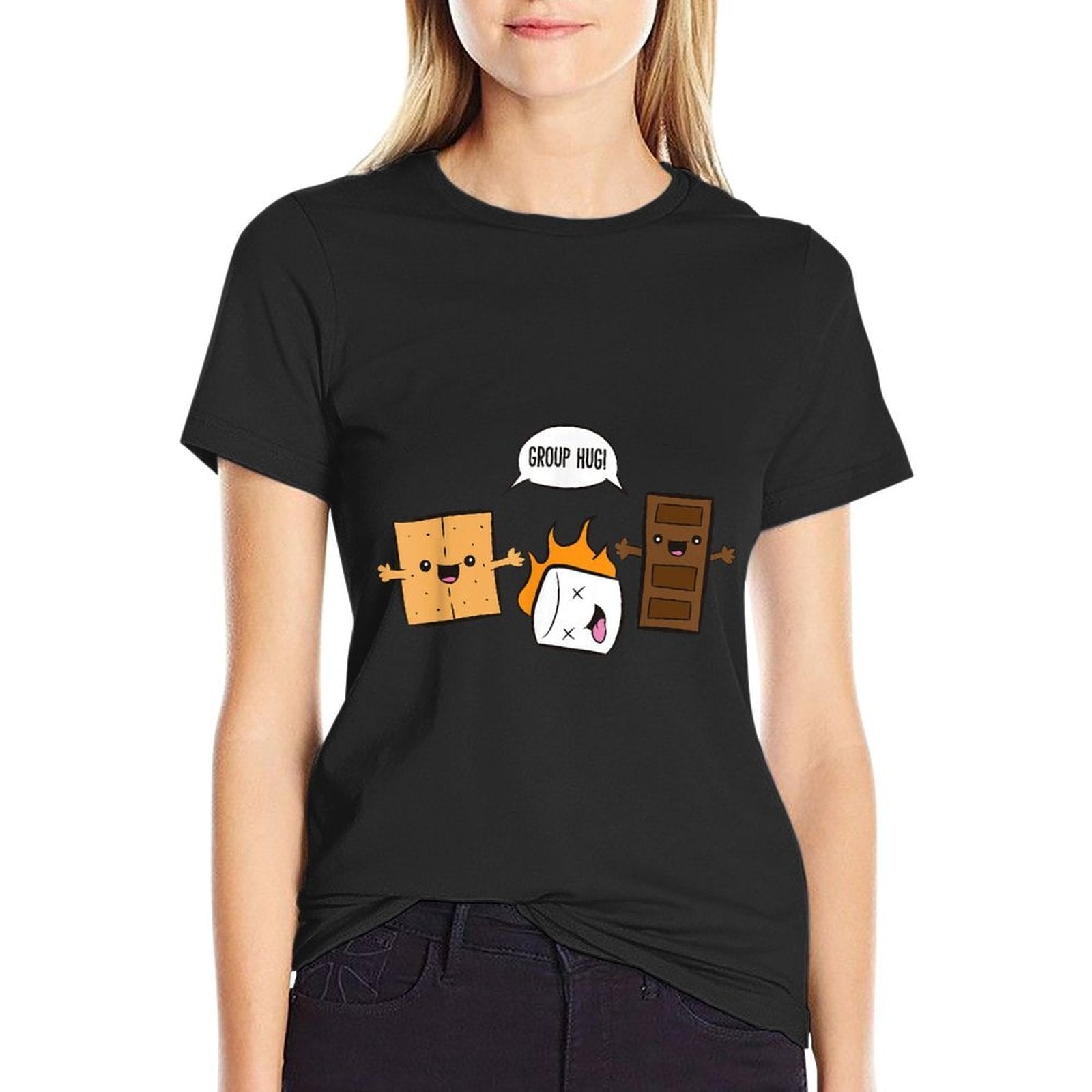 Group Hug Camping Campfire Chocolate Marshmallow SMores  Vintage-inspired T-Shirt