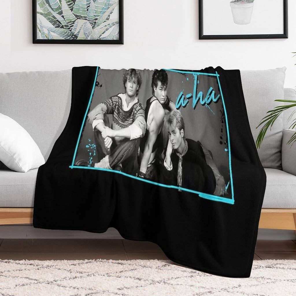A-ha - Retro Eco-conscious Throw Blanket