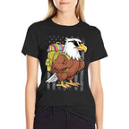 Funny Eagle First Day of School Teacher Back to School Eagle  Trendy Pattern T-Shirt