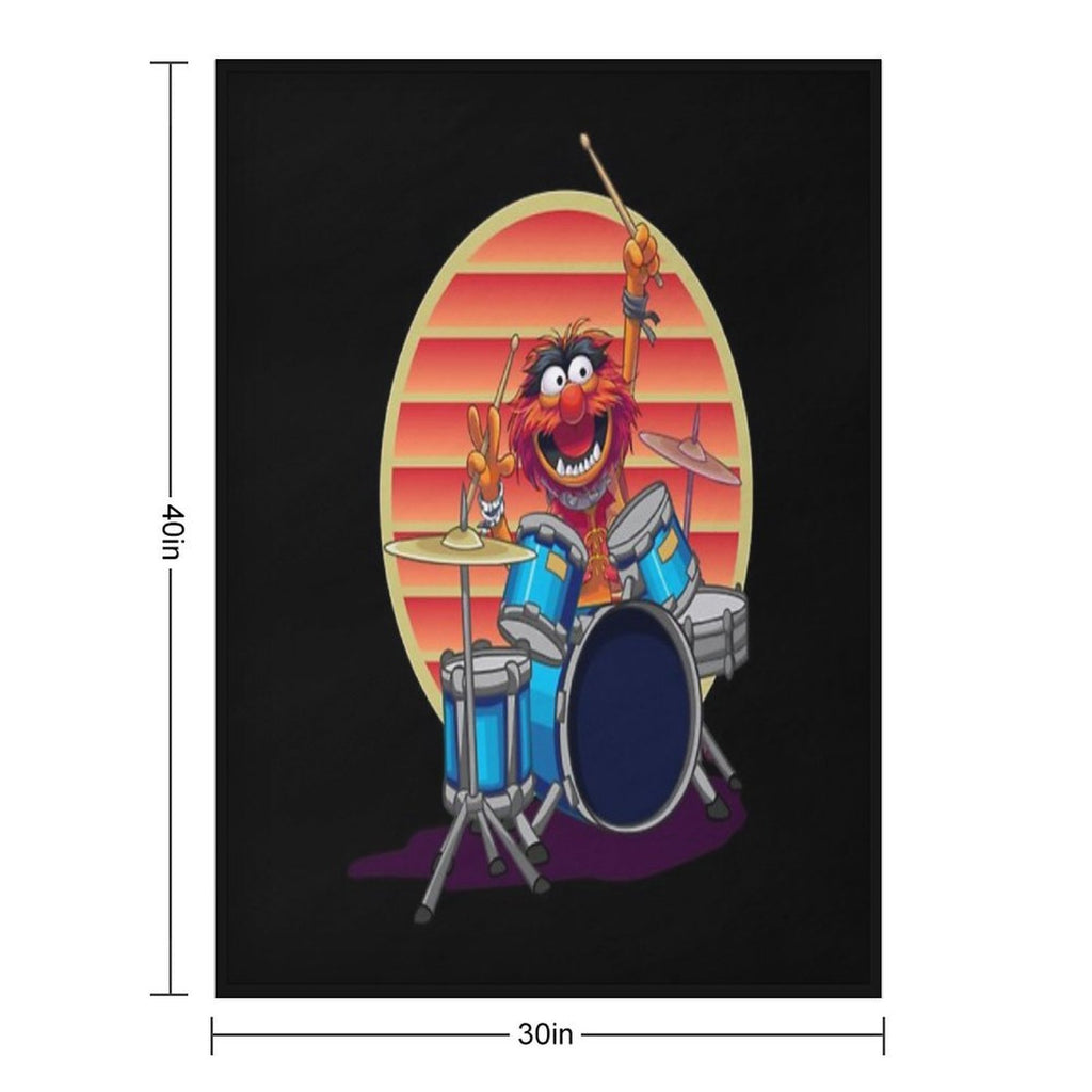 Muppets Emotional Animal Drummer Wrinkle-free Throw Blanket